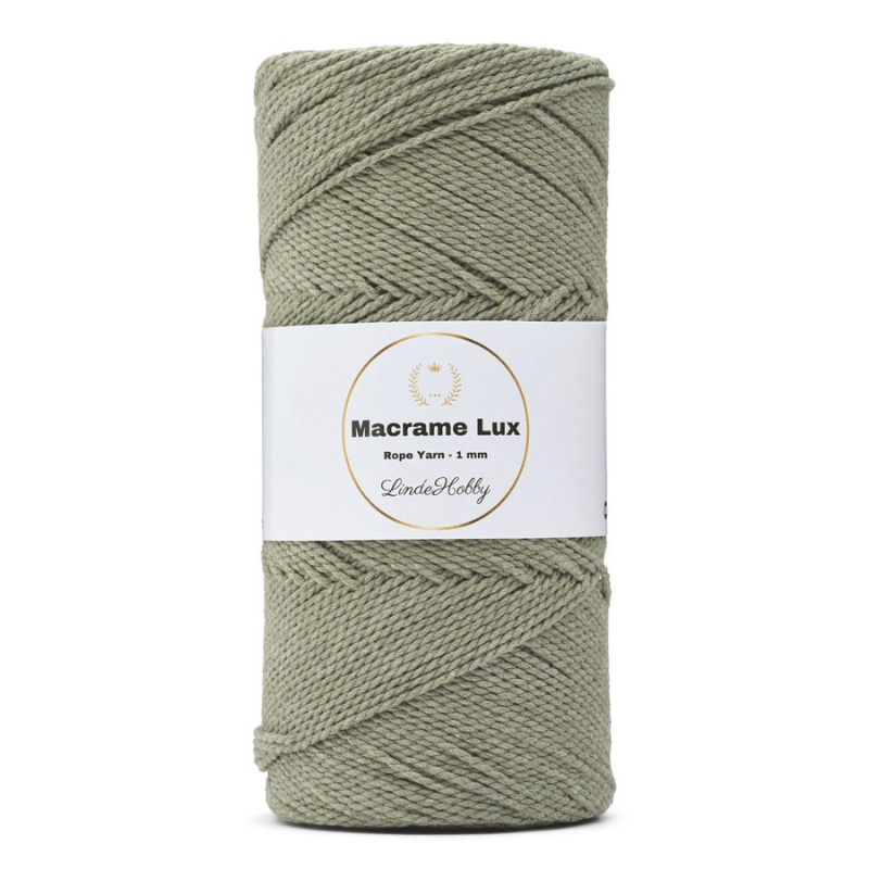 LindeHobby Macrame Lux, Cuerda de macramé, 1 mm 06 Caqui