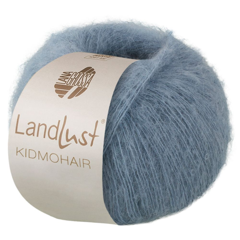 Lana Grossa Landlust Kidmohair 08 Azul grisáceo