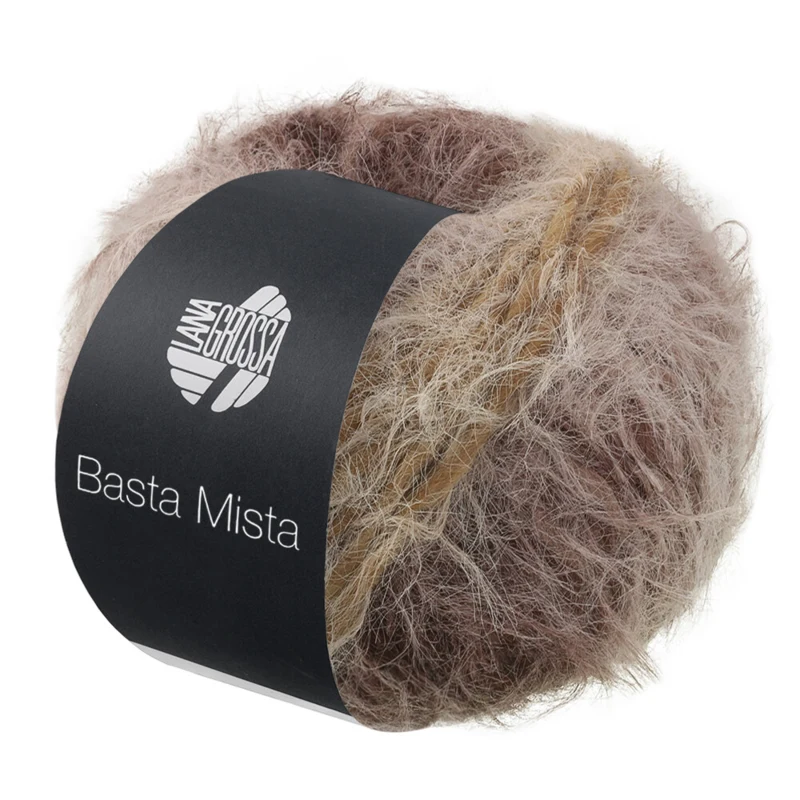 Lana Grossa Basta Mista 118 Topo/marrón grisáceo/moca/beige grisáceo/beige claro