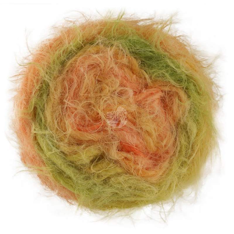 Lana Grossa Basta Mista 104 Verde kiwi/Verde pistacho/Vainilla/Amarillo mostaza/Melocotón/Albaricoque