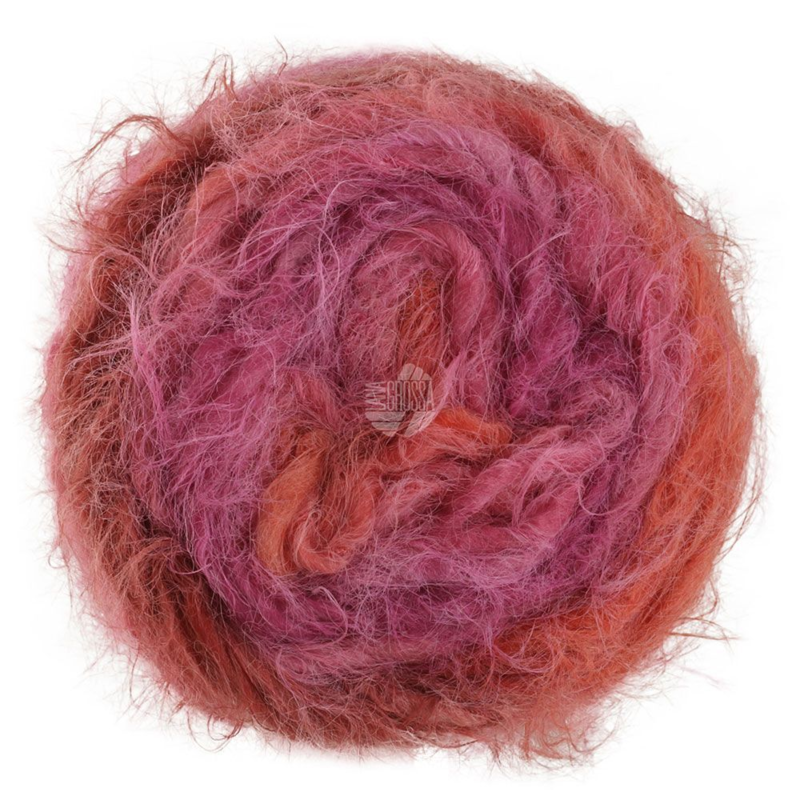 Lana Grossa Basta Mista 107 Rojo violeta/Fucsia/Rosa antiguo/Rojo vino/Burdeos