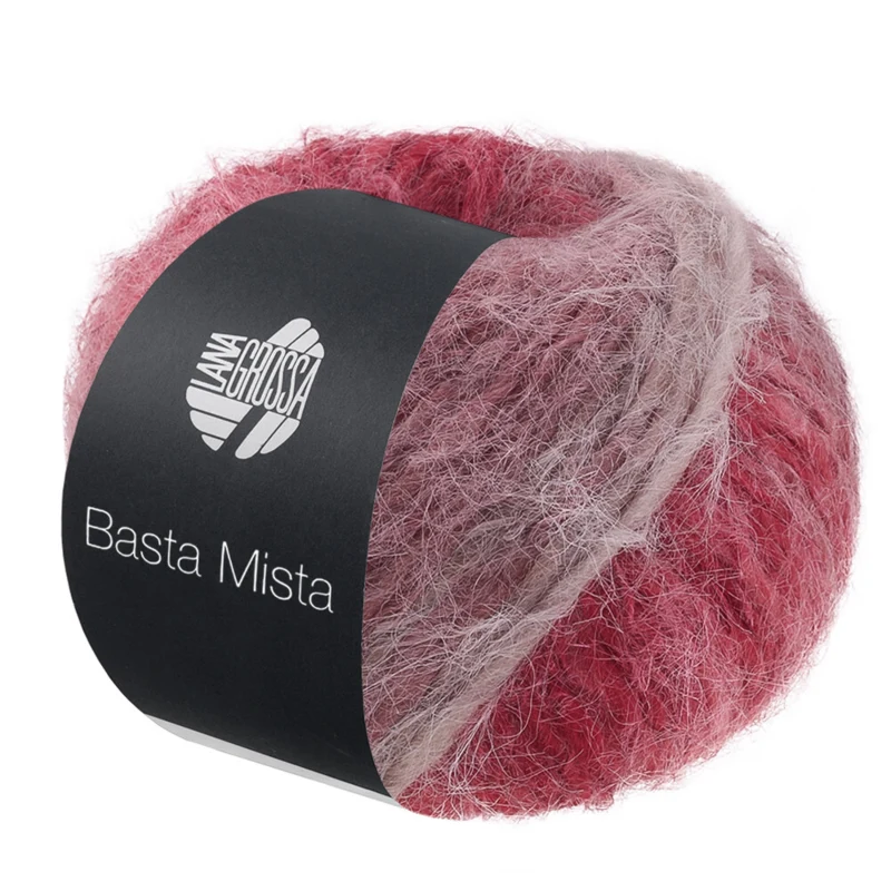Lana Grossa Basta Mista 119 Burdeos/rojo vino/rojo grisáceo/topo/beige grisáceo