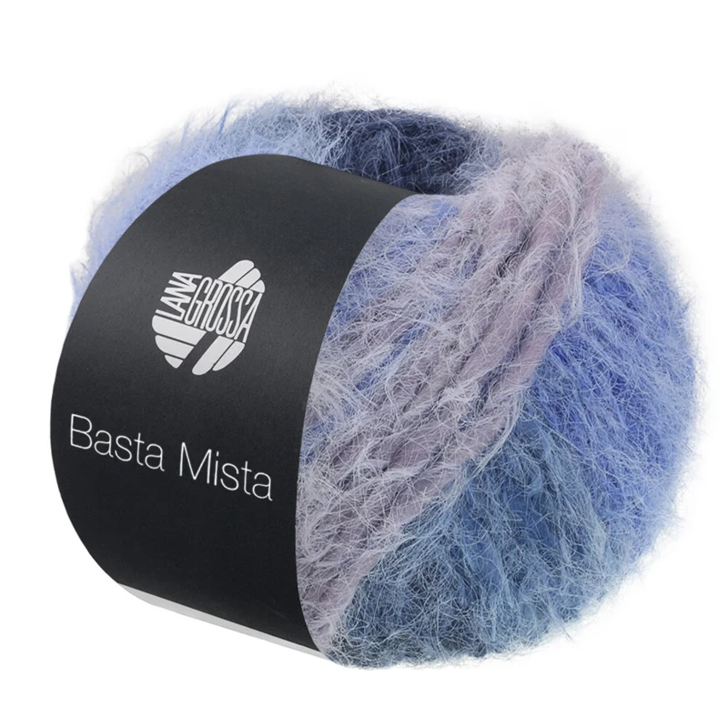 Lana Grossa Basta Mista 122 Azul noche/azul real/azul vaquero/gris/gris claro