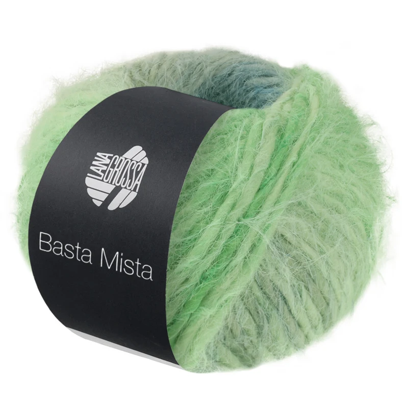Lana Grossa Basta Mista 115 Gris verde/Gris azul/Petróleo claro/Gris/Verde claro