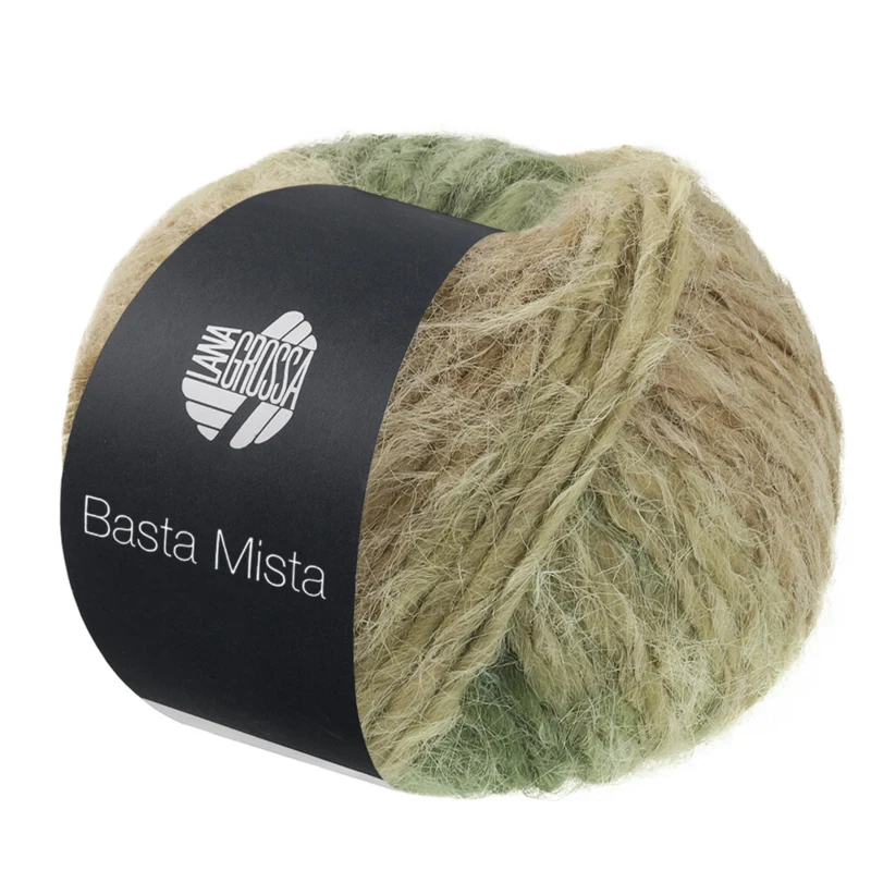 Lana Grossa Basta Mista 120 Jade/verde grisáceo/verde reseda/camel/topo