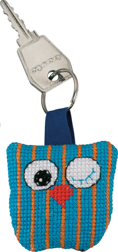 Kit de bordado Búho con rayas verticales 5 x 5 cm