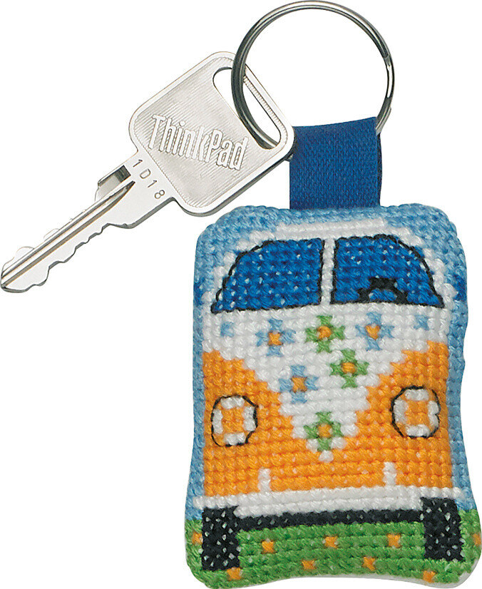 Kit de bordado Coche amarillo 5 x 6 cm