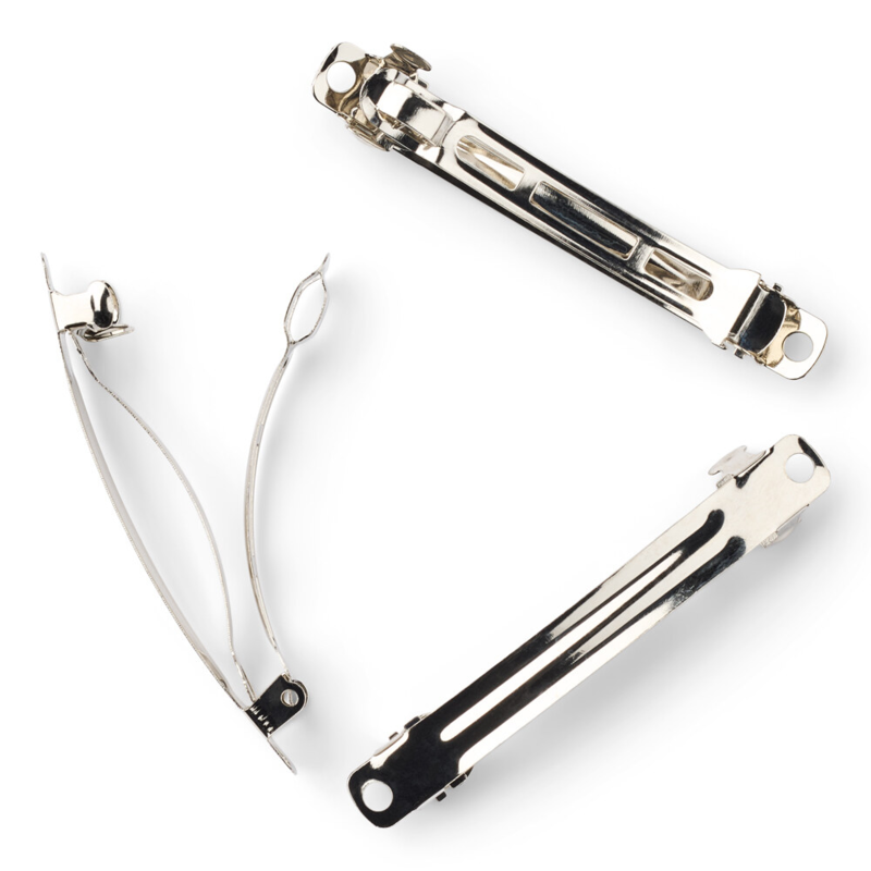 LindeHobby Horquillas para el Pelo, Plateado, 6 mm, 3 uds