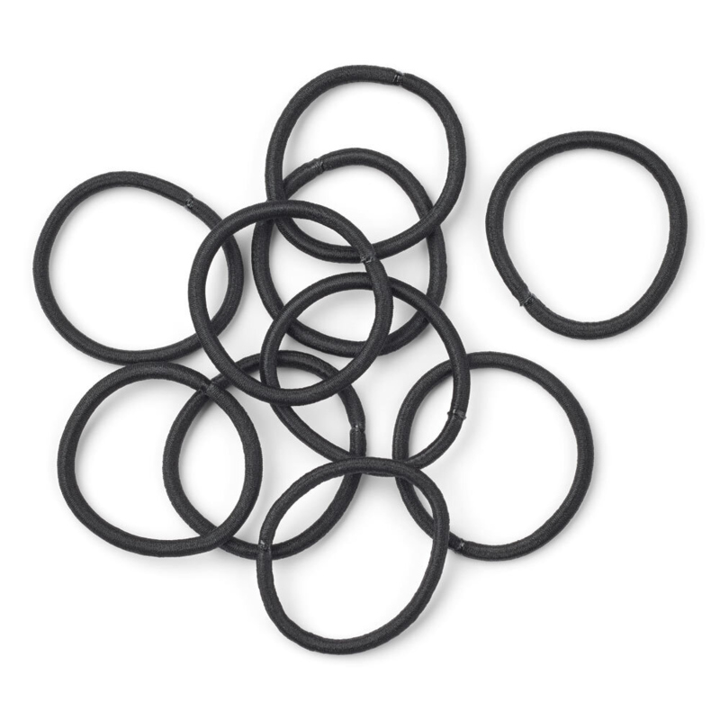 LindeHobby Gomas para el Cabello, Negras, 45 mm, 10 uds