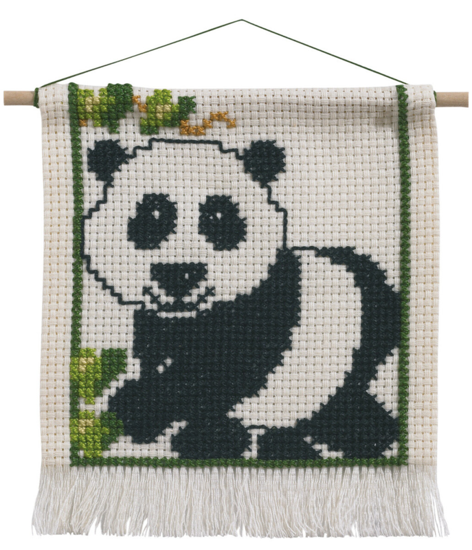 Kit de bordado MFK Panda 16 x 18 cm c/5119/18