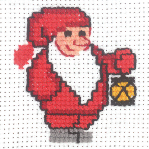 Kit de bordado Duende c/linterna 10 x 10 cm