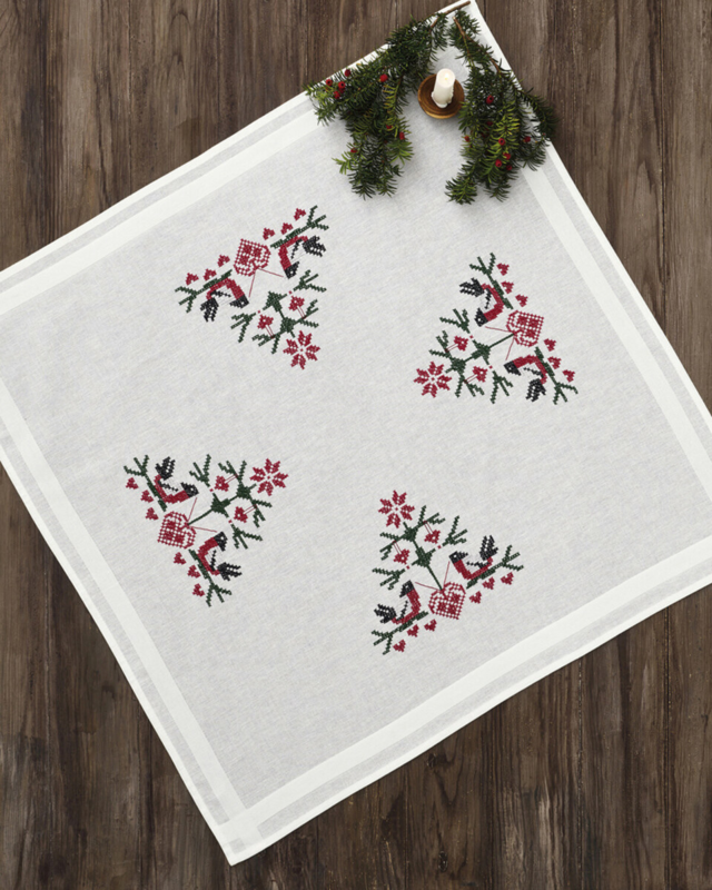 Kit de bordado Pájaros con corazones XXX 80 x 80 cm