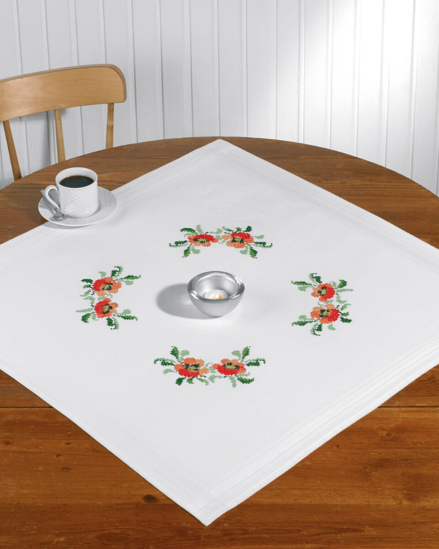 Kit de bordado Amapolas XXX 80 x 80 cm