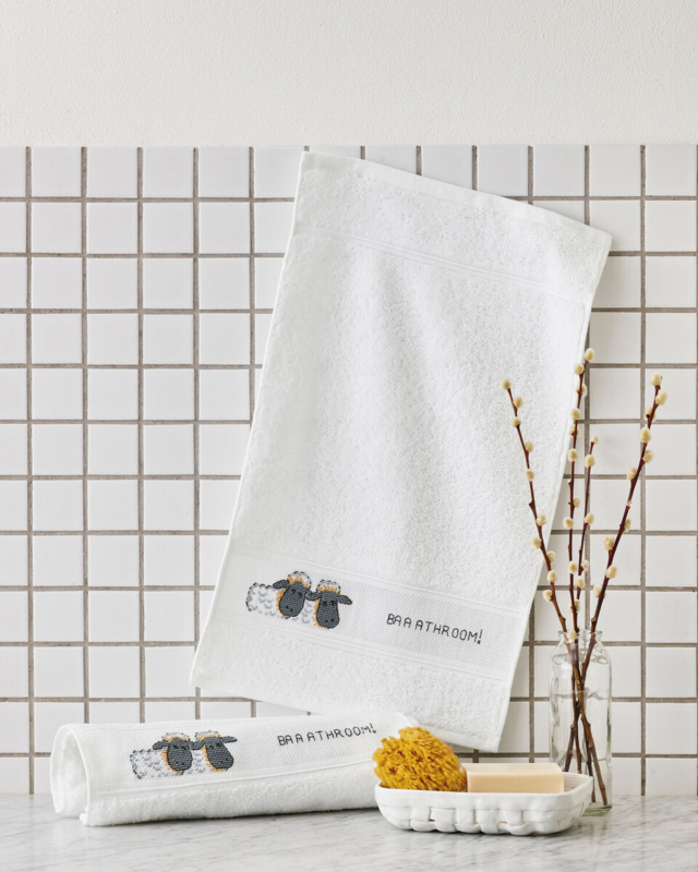 Kit de Bordado Baño 30 x 50 cm