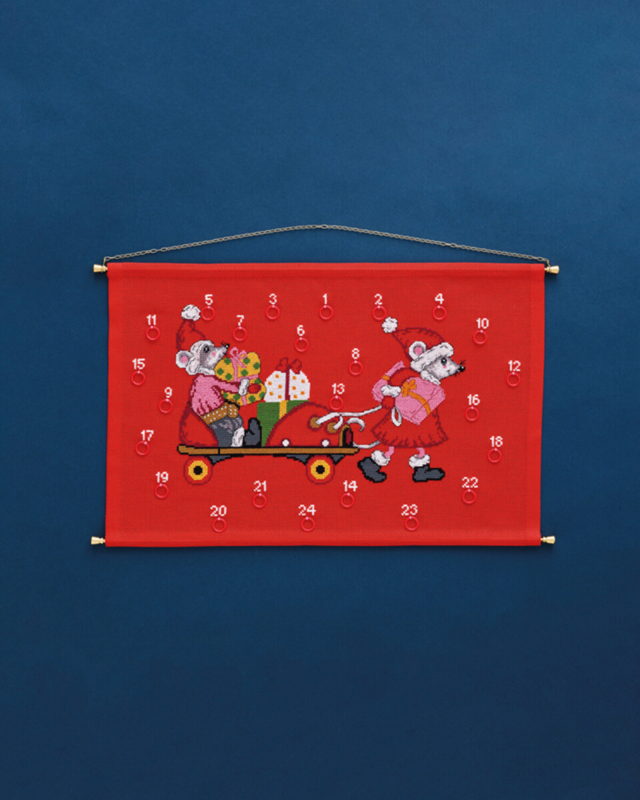 Kit de bordado Ratón en patín 46 x 30 cm B5205/46