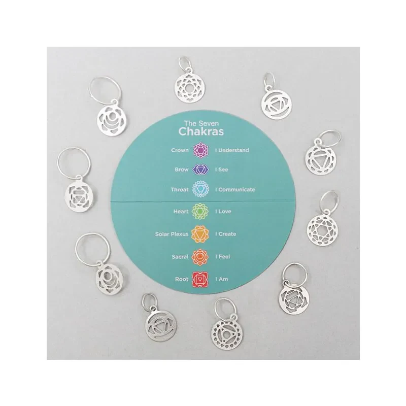 KnitPro Chakra Marcadores de Puntos, Plata