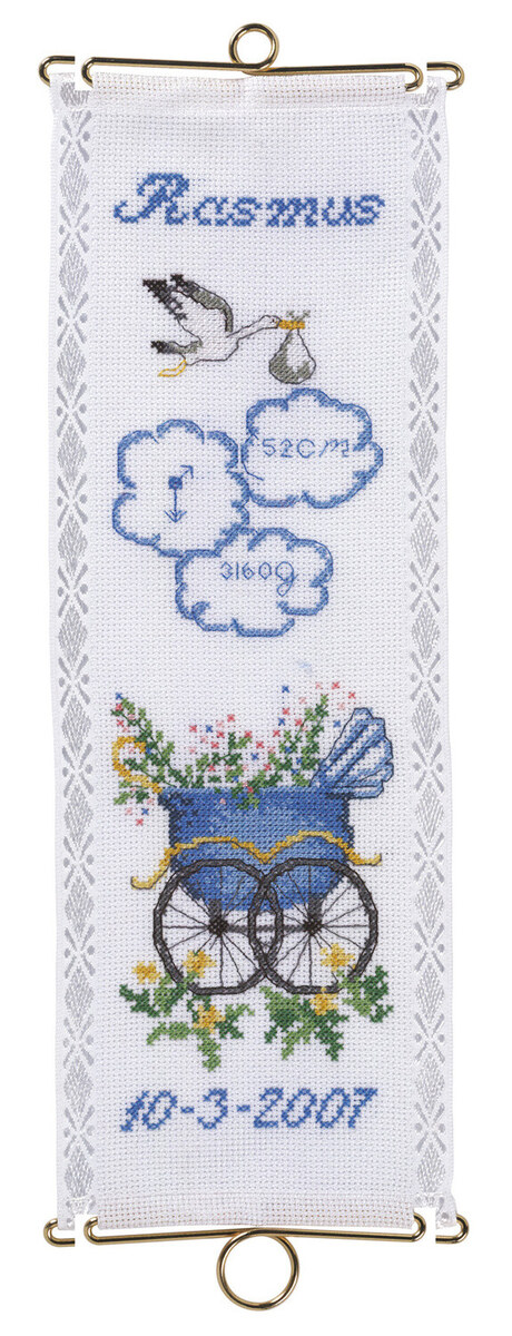 Kit de bordado Bautizo Rasmus 12 x 35 cm c/5188/12