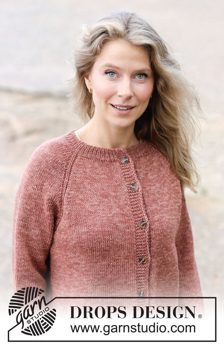 264-20 Canyon Twist Cardigan by DROPS Design