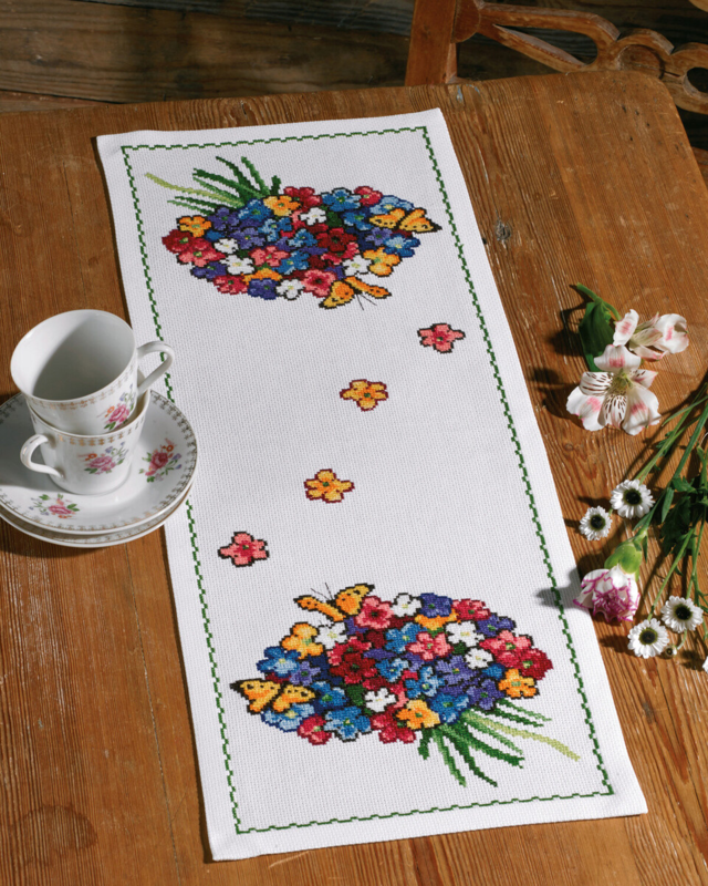 Kit de Bordado Ramo de Flores 23 x 60 cm