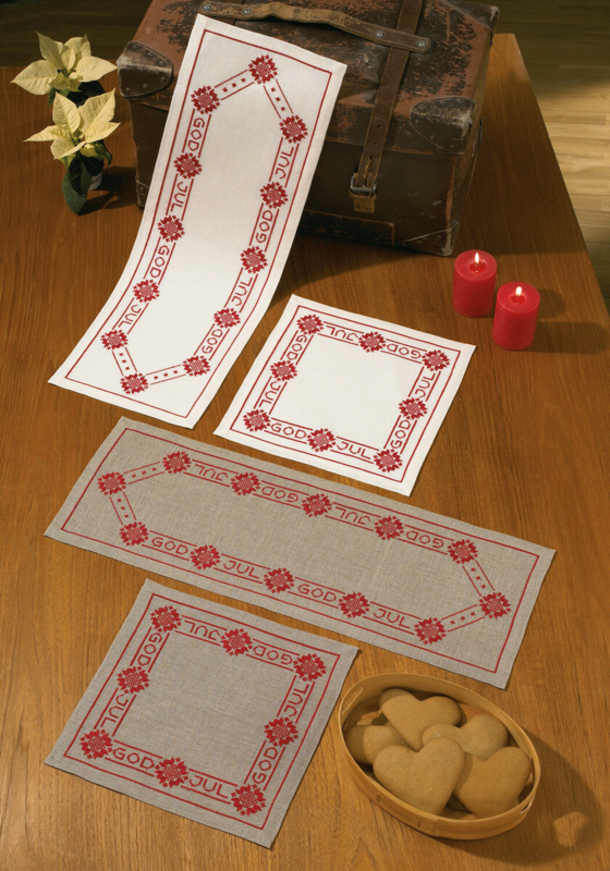 Kit de bordado Feliz Navidad 21 x 60 cm