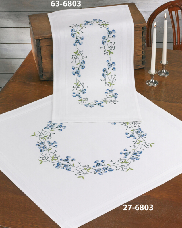 Kit de Bordado Campanillas 40 x 80 cm