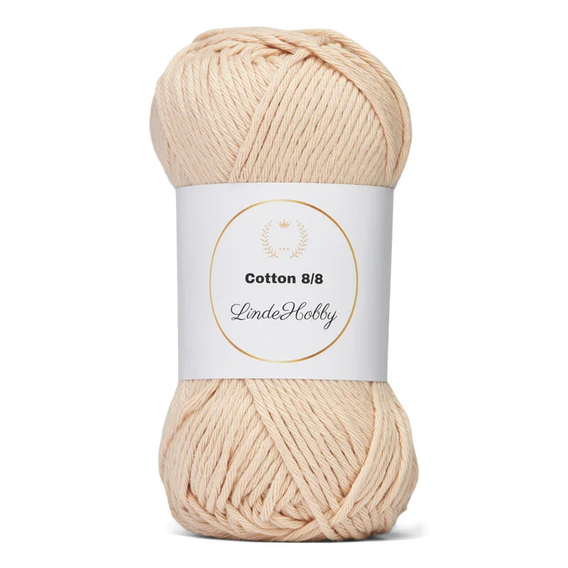 LindeHobby Cotton 8/8 – Natural Harmony, 10 ovillos 023 Ecru