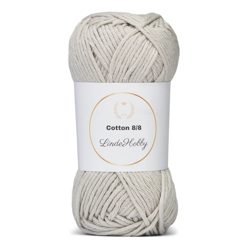 LindeHobby Cotton 8/8 – Natural Harmony, 10 ovillos 066 Perla