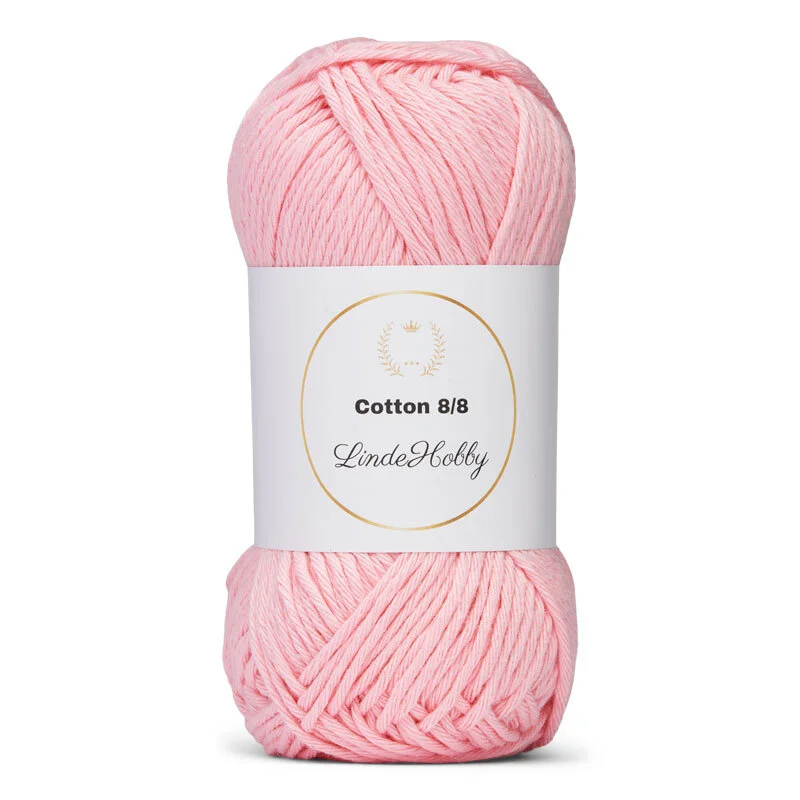 LindeHobby Cotton 8/8 - Soft Pastel Dream, 10 ovillos 094 Azalea