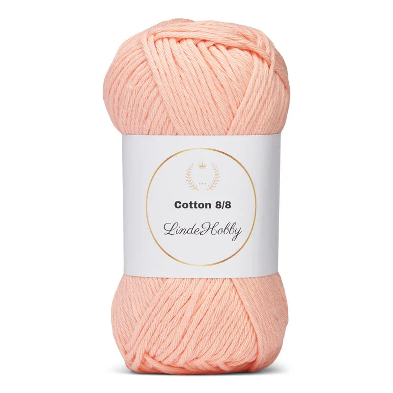LindeHobby Cotton 8/8 - Soft Pastel Dream, 10 ovillos 091 Salmone