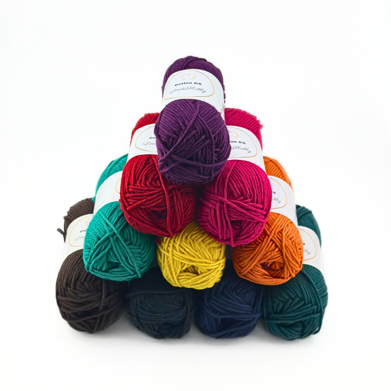 LindeHobby Cotton 8/8 – Autumn Glow, 10 ovillos