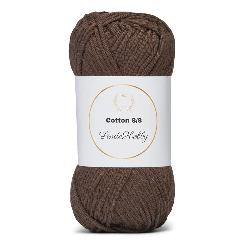 LindeHobby Cotton 8/8 – Autumn Glow, 10 ovillos 035 Caffe