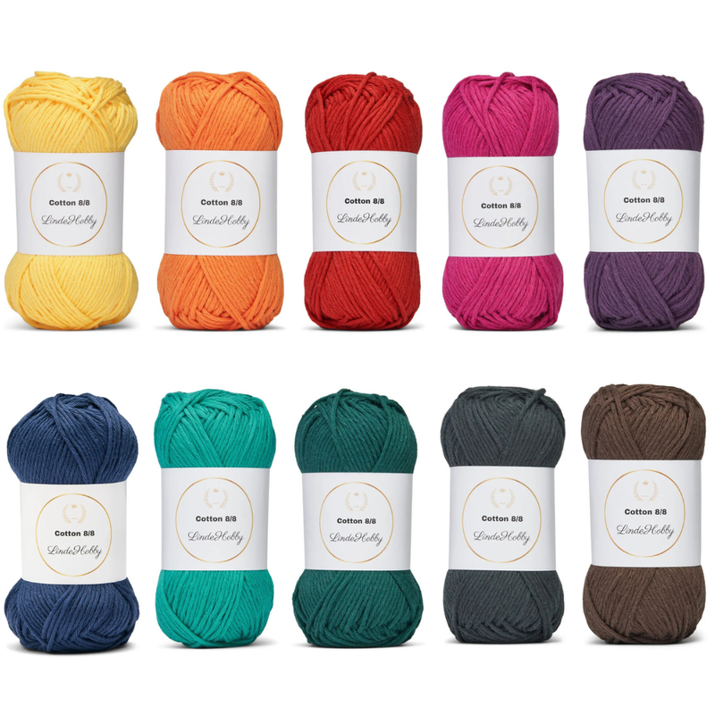 LindeHobby Cotton 8/8 – Autumn Glow, 10 ovillos