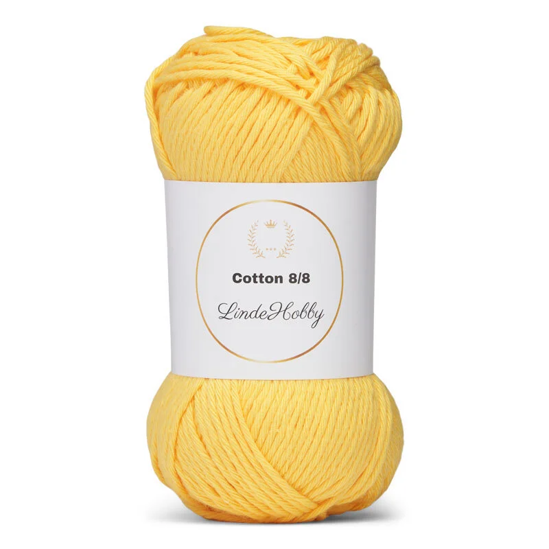 LindeHobby Cotton 8/8 – Autumn Glow, 10 ovillos 039 Limone
