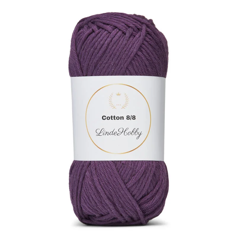 LindeHobby Cotton 8/8 – Autumn Glow, 10 ovillos 079 Viola