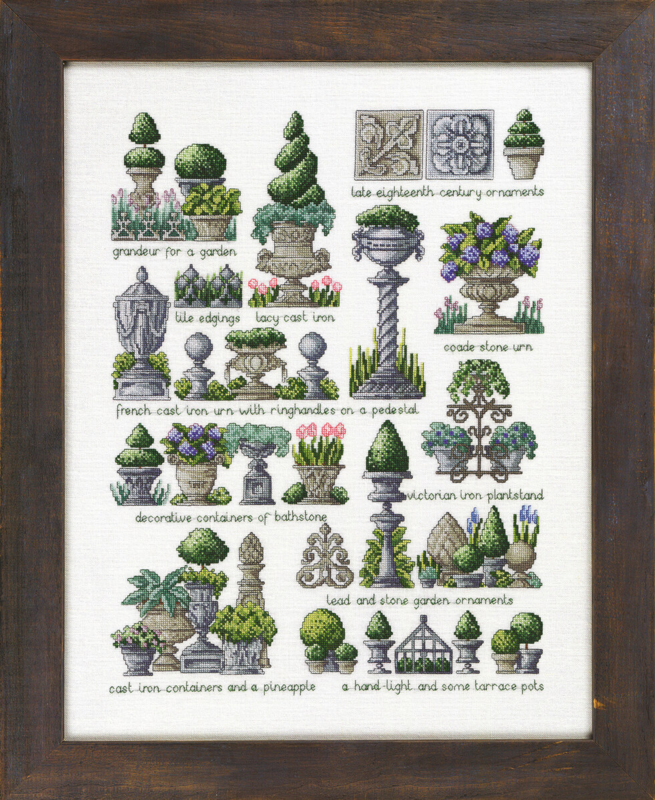 Kit de bordado Garden ornaments 41 x 53 cm R5331