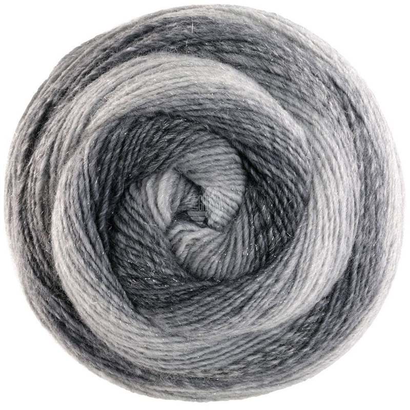 Lana Grossa Gomitolo Gala 4023 Gris claro-/medio-/oscuro