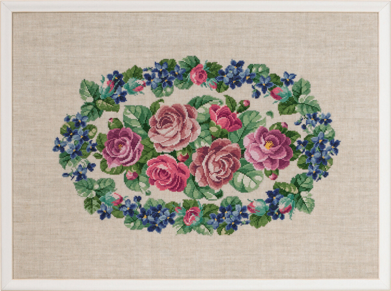 Kit de bordado Rosas 60 x 44 cm
