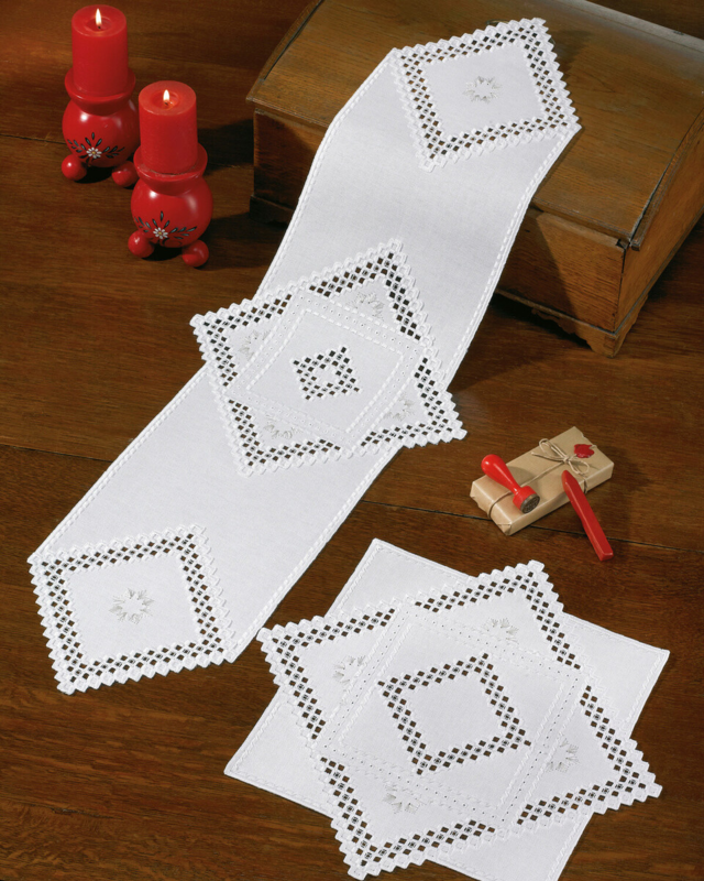 Kit de bordado Hardanger 32 x 95 cm