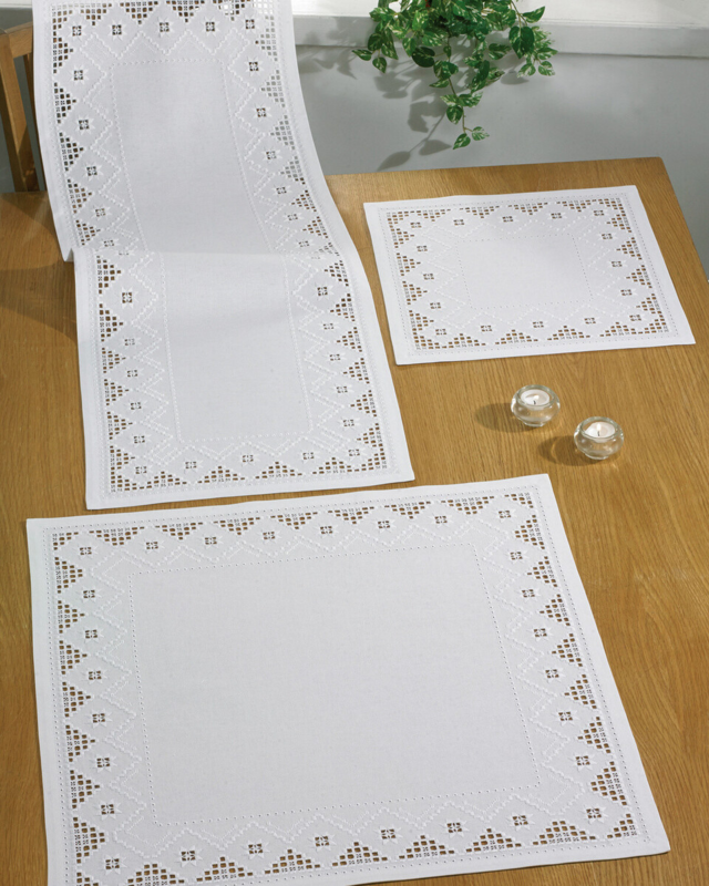 Kit de Bordado Hardanger 41 x 108 cm