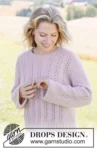 267-10 Rose Pearl Sweater by DROPS Design