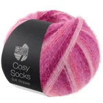 Lana Grossa Cosy Socks Soft Stripes 108 Rosa/rosa antiguo/salmón/rosa brezo