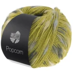 Lana Grossa Popcorn 14 Pistacho/beige claro/gris suave/gris oscuro