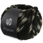 Lana Grossa Popcorn 08 Negro/blanco roto/beige