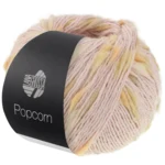 Lana Grossa Popcorn 04 Rosa pastel/amarillo suave/gris claro/melocotón