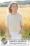 268-15 Lemon Mist Cardigan by DROPS Design