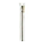 YKK Cremallera Metálica Divisible 4 mm (25-65 cm) 841 Crudo, Latón antiguo