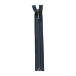 YKK Cremallera Metálica Divisible 4 mm (25-65 cm) 560 Azul marino, Latón antiguo