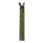 YKK Cremallera Metálica Divisible 4 mm (25-65 cm) 566 Verde militar, Latón antiguo