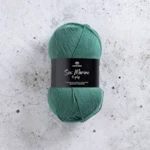 Svarta Fåret Sox Merino 4 ply 01 Tinta verde azulado