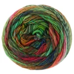 Lana Grossa Colorissimo 221 Jade/Oliva/Rojo vino/Óxido/Rojo/Azul noche/Azul oscuro/Verde amarillo